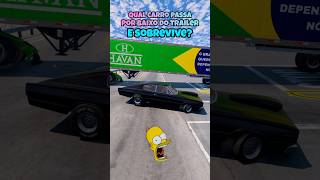 Qual carro passa por baixo do trailer e sobrevive beamng beamngdrive game gaming jogos carros [upl. by Lennod]