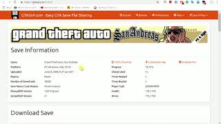 Gta San Andreas All Mission Save File Download [upl. by Randee]