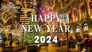 Happy New Year 2024 🎁 Best Happy New Year Music 2024 🎉 Beautiful New Years Eve Ambience 2024 [upl. by Darnok973]