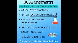 GCSE Chemistry Live Tutoring [upl. by Petronia]