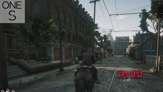 RED DEAD REDEMPTION 2  Saint Denis  Frame Rate  FPS TEST  Gameplay  Xbox One S  4K [upl. by Uahsoj]