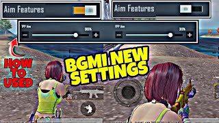 BGMI New Setting Aim Features  How To Use Aim TPP amp Aim FPP Sensitivity  Battleground Mobile India [upl. by Naesad]