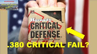 Hornady 380 Critical Defense Watch BEFORE U Carry [upl. by Eissolf123]