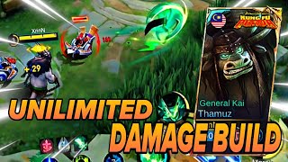 THAMUZ UNLIMITED DAMAGE  THAMUZ BEST EXP LANE BUILD  MOBILE LEGENDS GAMEPLAY [upl. by Thagard]