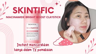 NEW  SKINTIFIC NIACINAMIDE BRIGHT BOOST CLAYSTICK  2 IN 1 INSTANT EFFECT [upl. by Harlie]