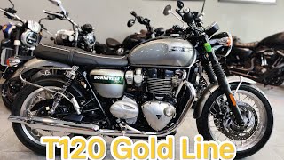 Đặc biệt Triumph T120 bản Gold Line 2022 đi lướt xe rất đẹp [upl. by Chud]