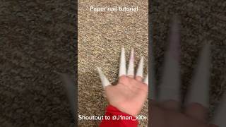 Paper nail tutorial nails paper [upl. by Lukin]