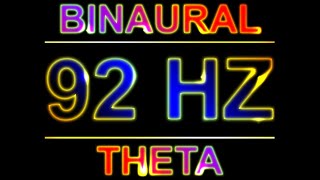 PURE 92HZ BINAURAL BEATS 🔊  8D  THETA [upl. by Aihsenod]