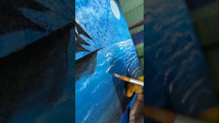 Sea nightart painting subscribe drawingtutorial tutorial shorts landscape blue underwater [upl. by Ennagrom551]