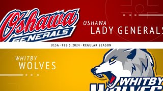 U13A  Oshawa Lady Generals vs Whitby Wolves [upl. by Oniratac]