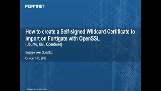 How to do a Selfsigned Wildcard Certificate to import on Fortigate OpenSSLUbuntu KaliOpensuse [upl. by Droffats]