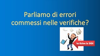 Errori commessi nelle verifiche [upl. by Vanessa]