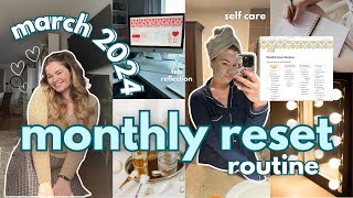 MONTHLY RESET ROUTINE March ☘️  notion self care reflection journalling amp more [upl. by Tal]