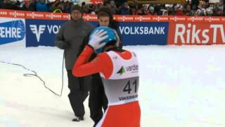 PŚ Vikersund 2015  Dmitry Vassiliev 254 m Longest Jump Crash Fall Qualification [upl. by Noel528]