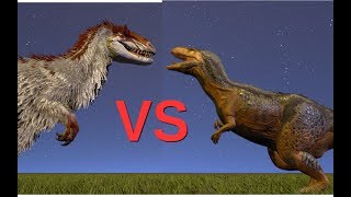 Yutyrannus vs Megalosaurus  ARK Survival Evolved  Cantex [upl. by Ottie]