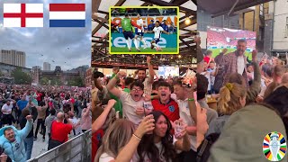 Crazy England Fan Reactions To Watkins Last Minute Goal And Kane Penalty Goal Against Netherlands [upl. by Eirrok]