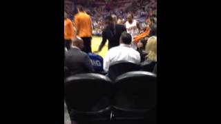 Eric Bledsoe looking fitted in his suit Suns vs Pacers 2014 [upl. by Wellesley]