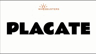 PLACATE verb Meaning with Examples in Sentences  GRE GMAT LSAT SAT [upl. by Gianni]