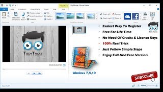 How To Register Window Movie Maker  Free Life Time  100 Real Trick  Without Any Crack [upl. by Nauquf227]