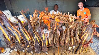 Street Food in Côte d’Ivoire 🇨🇮 Insane VERTICAL BBQ in Abidjan West Africa [upl. by Lenni]