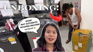 FIRST TIME MAGKAROON NG AUTOMATIC WASHING MACHINE ang TEAM DC  UNBOXING SHOES VLOG  Rio Dela Cruz [upl. by Hoyt241]