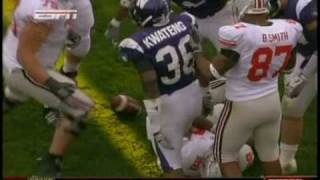 Alex Boone Headbutts Northwestern Defender [upl. by Leitman]