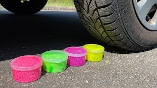 EXPERIMENT Car vs Slime  Crushing Crunchy amp Soft Things by Car [upl. by Nigen]