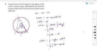 Grade 9 Math Circle Ex 93 Q 2 [upl. by Beckman]