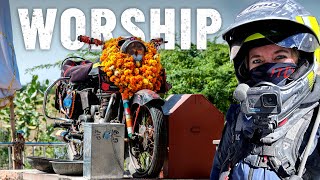 MOTORCYCLE is worshipped as a DEITY  only in India 🇮🇳 [upl. by Gavriella]