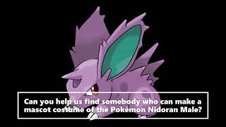 New Pokemon Mascot Costume Ideas Nidoran Male Pokemon Red and Blue [upl. by Aicener]