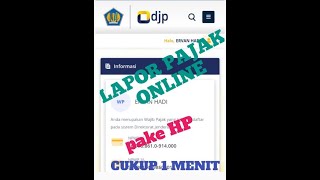 Cara Lapor SPT Pajak Online  efiling pake HP [upl. by Mona628]