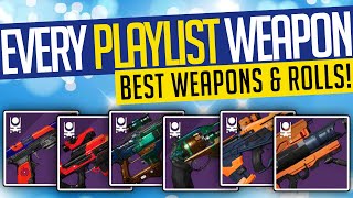 Destiny 2  EVERY PLAYLIST WEAPON Best Season 13 Weapons amp God Rolls  Season of the Chosen [upl. by Lenra]