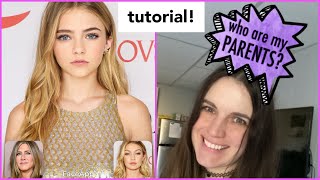 How to use Faceapp to combine two celebrity faces to make their child Please Adopt Me TikTok Filter [upl. by Lenahc]