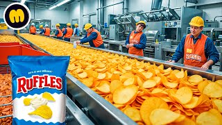 How Ruffles Potato Chips are Made in Factory  Ruffles Factory Process [upl. by Tal]