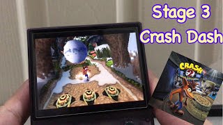 Crash Dash Stage 3  Crash bandicoot 2 retro Games  Anbernic RG35XX gameplay [upl. by Nairb]