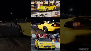 Versão Drag Racing do Mazda RX7 arrepiando do Velopark [upl. by Llenyt]