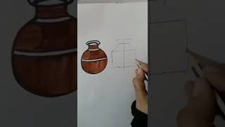 Easy pot drawing step by stepartpotdrawingyoutubeshorttrendingviral [upl. by Fredra]