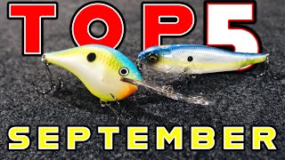 Top 5 Baits For September Bass Fishing [upl. by Anissej]