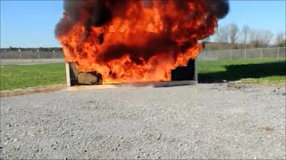 Christmas Tree Fire Demonstration  Camera Angle 1 [upl. by Warring203]