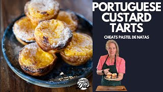 Portuguese Custard Tarts  Cheats Pastel de Nata [upl. by Narton]