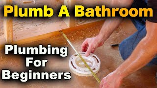 How To Plumb A Bathroom In 20 Minutes  Beginners Guide [upl. by Marline]