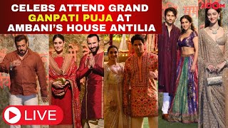 Ambani Ganpati Puja 2024 LIVE Salman SidharthKiara Shraddha attend Ganesh Puja at Antilia [upl. by Ezirtaeb509]