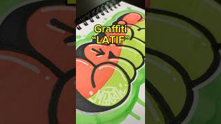 Grafitando LATIF graffiti grafite bomb art arte desenho latif lettering viralvideo fy [upl. by Lucic]