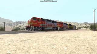 Trainz 2019 ATSF intermodal Train in Cajon Pass 1994 [upl. by Oiruam]