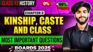 Kinship Caste and Class class 12 important questions  Class 12 history Chapter 3 Imp Questions [upl. by Aned]