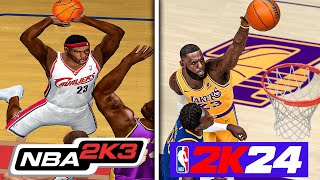 Poster Dunk With LeBron In Every NBA 2K [upl. by Noraed]