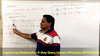 Lecture4 Second Order Differential EquationVariation of parameter method in Hindi [upl. by Arluene404]