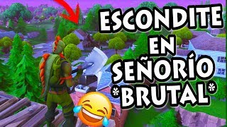 JUGANDO AL ESCONDITE en SEÑORIO de la SAL  VAYA ESCONDITES 😂 FORTNITE Battle Royale [upl. by Slavic]