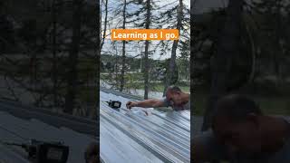 Carport Roof progress youtube shorts automobile mechanic diy versatube assembly build metal [upl. by Joachima966]