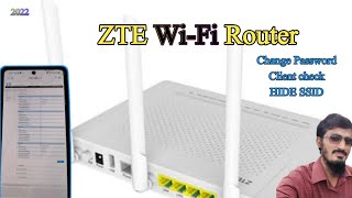 ZTE Wifi Router important settings Change ZTE Router password amp SSID Name Hide SSID Clint list [upl. by Refynnej]